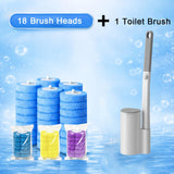 19-piece set (1 toilet brush + 18 replacement heads)