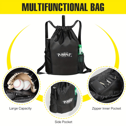 Baseball Softball Fungo Bat Racket for Coaches & Parents – 15 oz Lightweight Practice Bat for Hitting Grounders, Fly Balls & Fielding Drills with Large Shoulder Bag Included