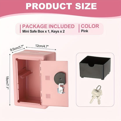 Metal Coin Bank Safe with Key and Combination Lock – Secure Steel Money Box with Removable Drawer, Coin Slot & Cash Storage for Home Office, Kids Gift