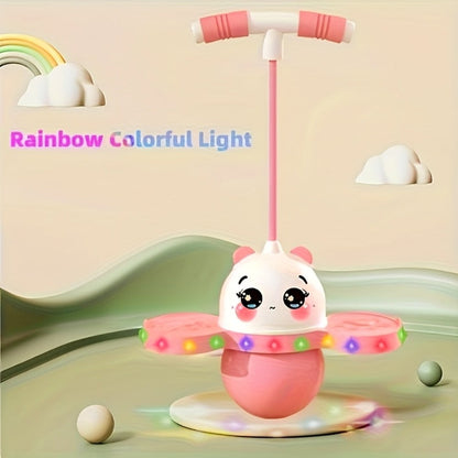 LED Light Up Bouncing Ball for Kids – Colorful Illuminated Balance Toy for Indoor & Outdoor Play | Fun Pink & Interesting Black | Best Gift for Boys and Girls