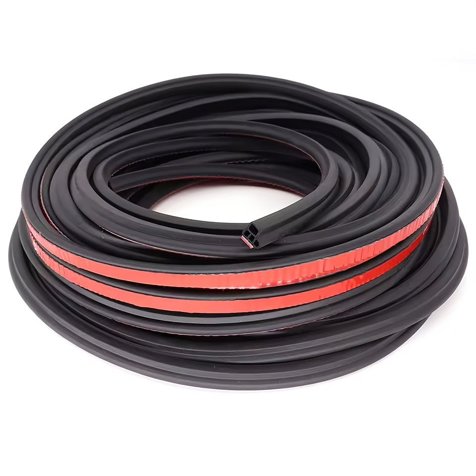 16.73Ft/510Cm Noise Reduction Car Door Window Sealing Strips, Universal Self-Adhesive Rubber Strip, Automotive Seal Strip, Sound Insulation Effect, Shock Absorption, Suitable for Cars, Trucks, Suvs, Rvs
