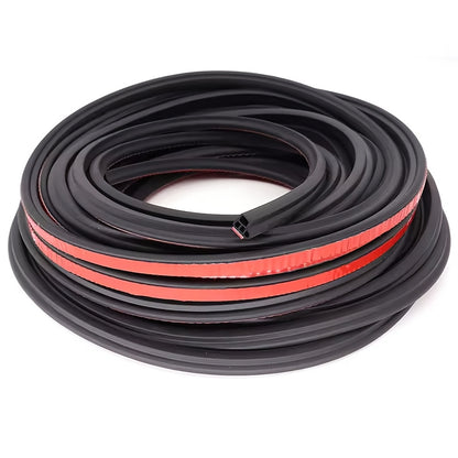 16.73Ft/510Cm Noise Reduction Car Door Window Sealing Strips, Universal Self-Adhesive Rubber Strip, Automotive Seal Strip, Sound Insulation Effect, Shock Absorption, Suitable for Cars, Trucks, Suvs, Rvs
