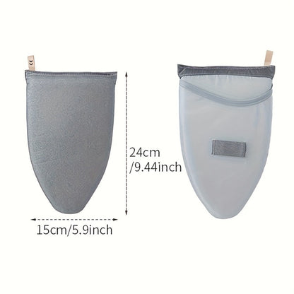 Portable Foldable Ironing Board with Hanging Plate Ironing Gloves Cleaning Rod Sturdy Frame Non-Slip Surface Space-Saving for Travel Apartments Dorms Laundry Rooms Grey