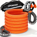 OPENROAD Kinetic Recovery Tow Rope, 36000 Lbs (1in X 30ft Orange With Soft Shackle) Extreme Duty 35% Elasticity Energy Offroad Snatch Strap, Vehicle Recovery Kit For Jeep Car Truck ATV UTV SUV