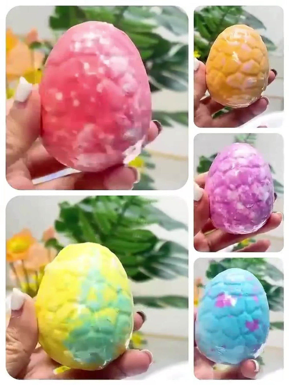 Dinosaur Bath Bombs for Kids with Hidden Toy Inside 6 Pack — Fizzy Colorful Bath Balls with Collectible Dino Surprise | Safe for Sensitive Skin | Fun Bath Gift for Boys & Girls Birthday Easter Holiday
