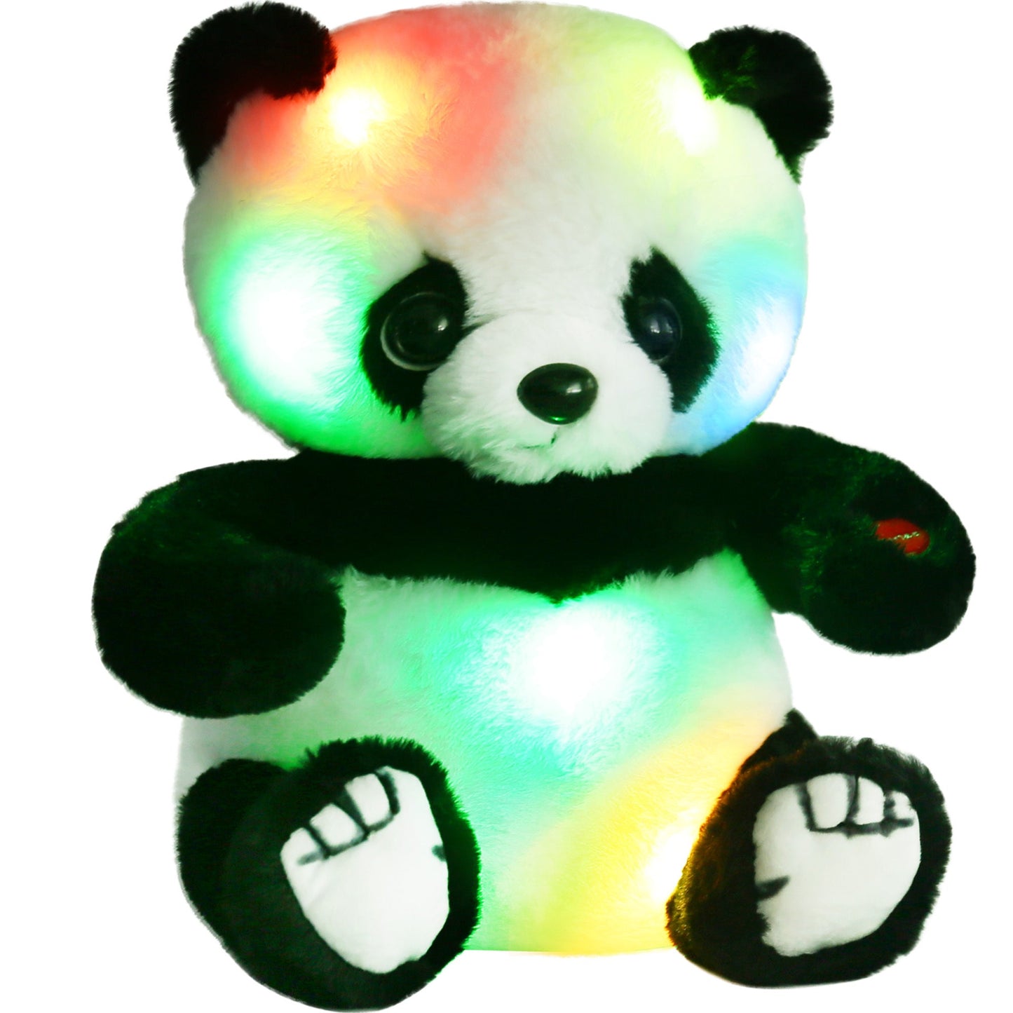 Jumbo LED Light Up Panda Stuffed Animal 12 Inch – Kawaii Panda Bear Plush Toy with Soft Glow Night Light, PP Cotton Huggable Stuffed Panda for Kids Boys Girls, Birthday Christmas Mother's Day Gift Home Decor