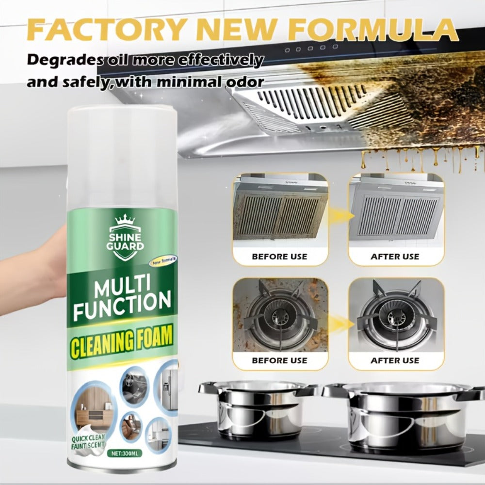 Multi-Purpose Foam Cleaner Spray – Fast-Acting Cleaning Mousse for Kitchen Degreasing, Stove, Bathroom, Floor, Car Interior & More, All-Surface Foam Formula