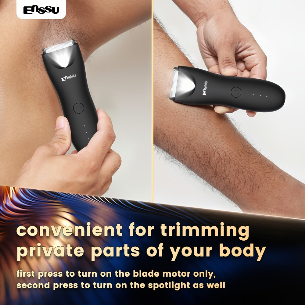 Electric Groin Ball Shaver Body Hair Trimmer for Men & Women Replaceable Ceramic Blade Bikini Trimmer Professional Body Groomer Clipper Painless