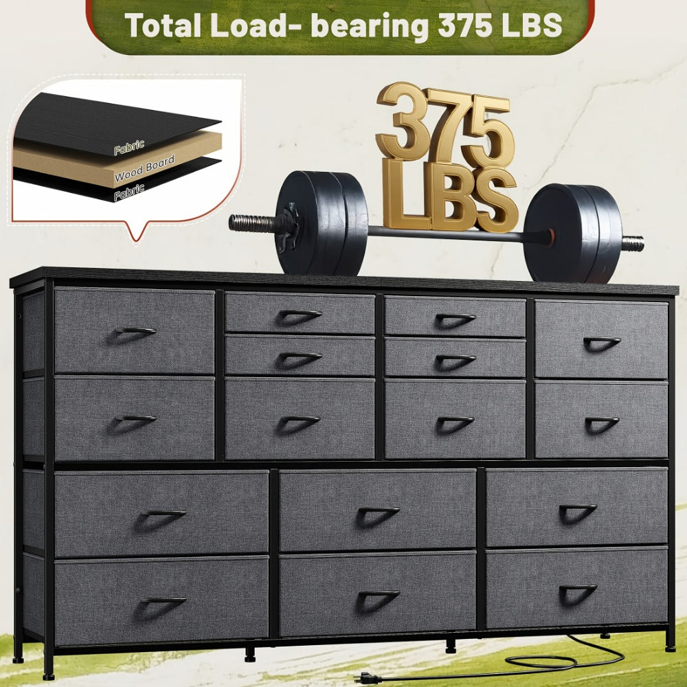 61-Inch Wide Dresser with Multiple Color Options for Organized Everyday Storage detail image - detail view 10