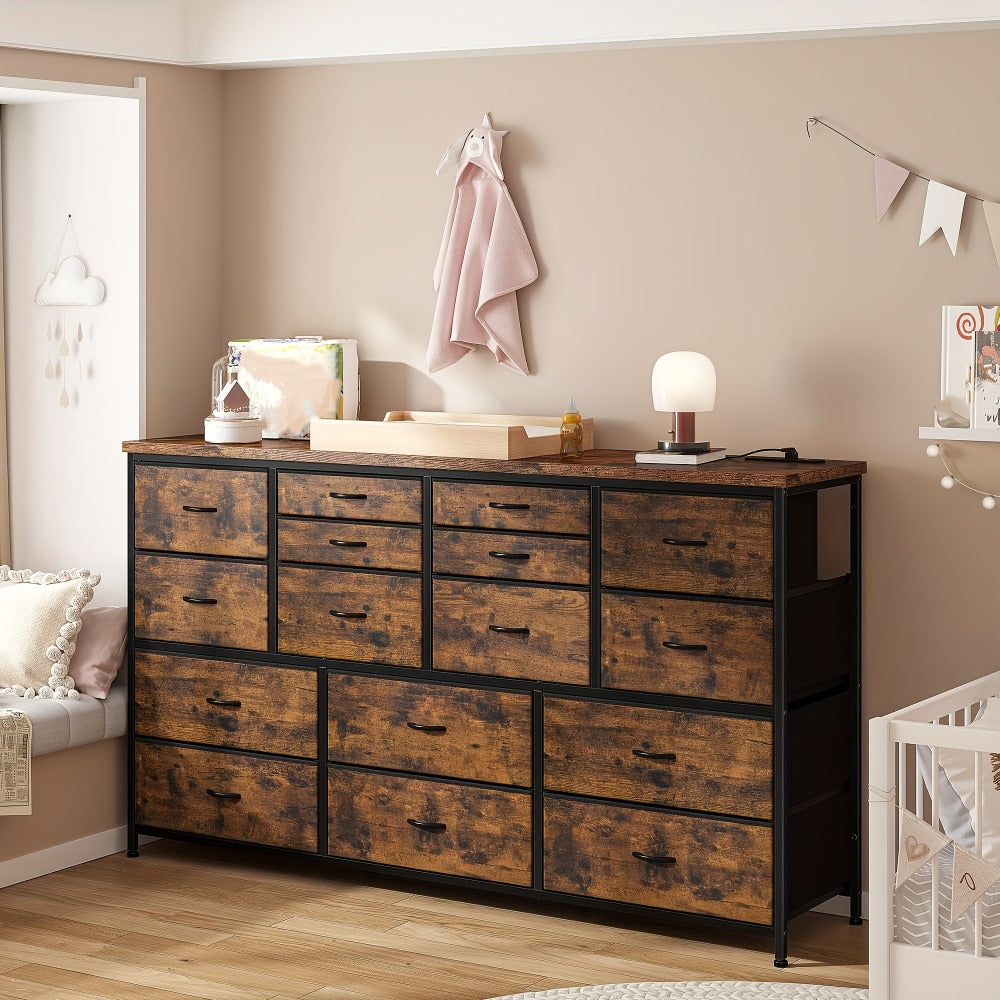61-Inch Wide Dresser with Multiple Color Options for Organized Everyday Storage detail image - detail view 11