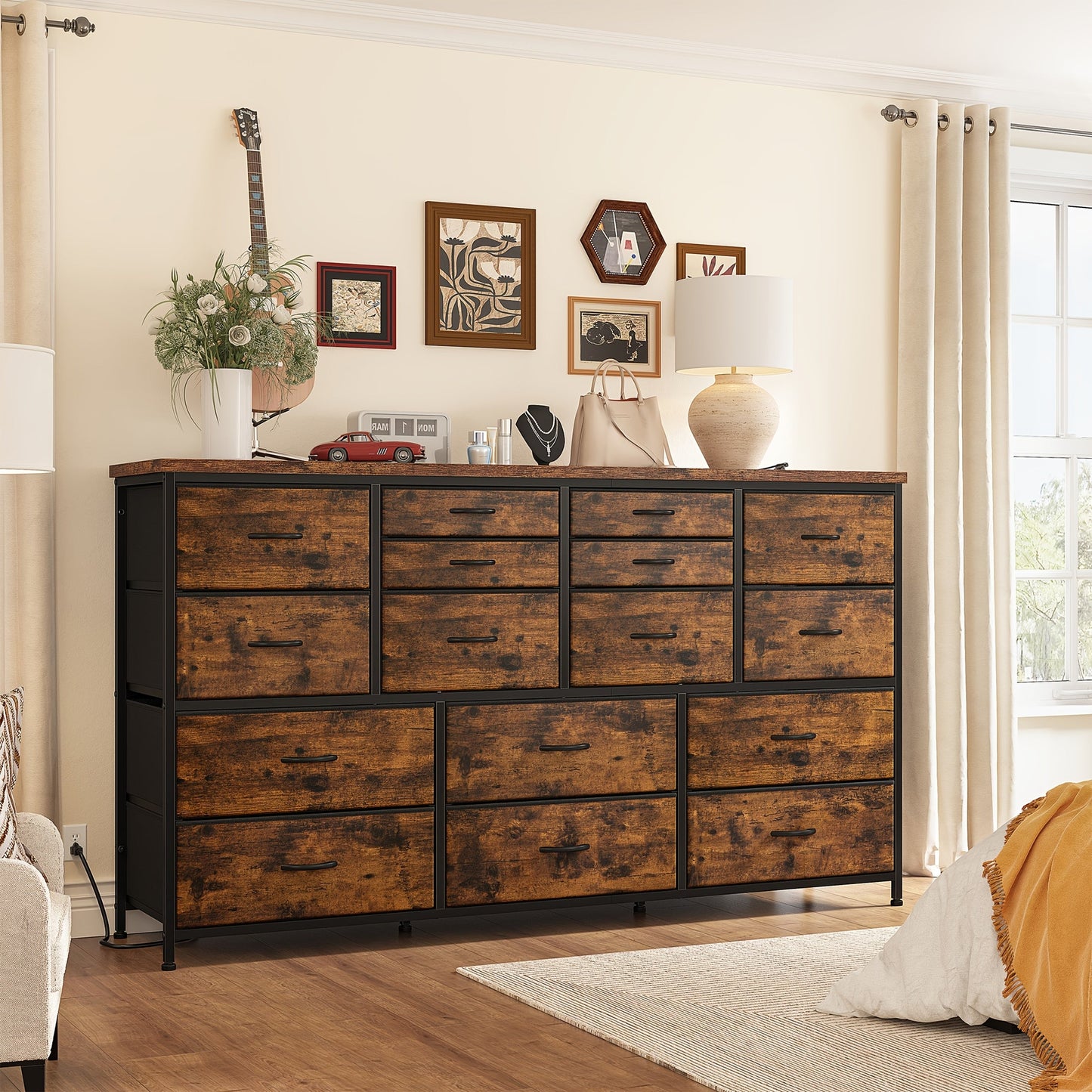 Dresser shown in the Tiger Print option