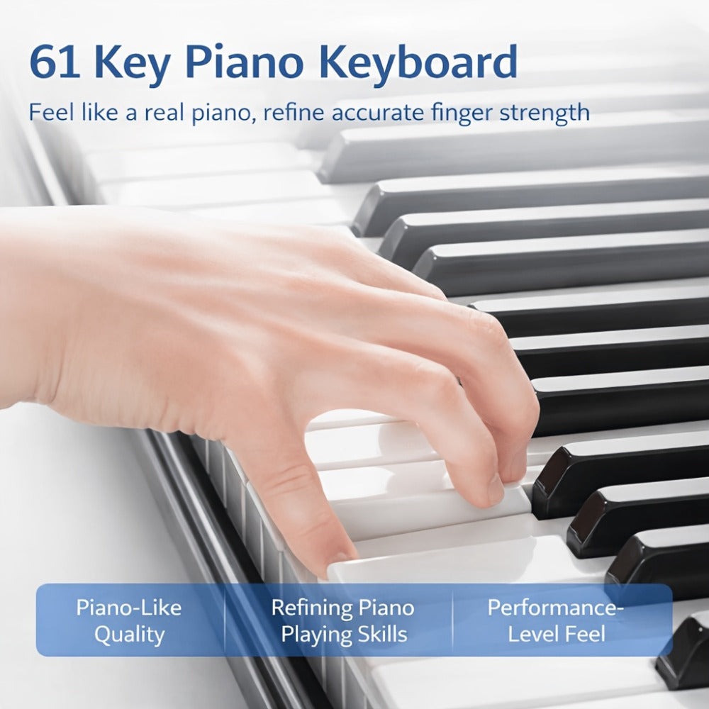 61-Key Keyboard Accessory Kit with Microphone, Sheet Music and Key Stickers detail image - detail view 5