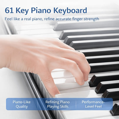 61-Key Keyboard Accessory Kit with Microphone, Sheet Music and Key Stickers detail image - detail view 5