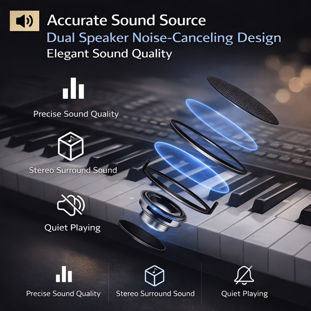 61-Key Keyboard Accessory Kit with Microphone, Sheet Music and Key Stickers detail image - detail view 6