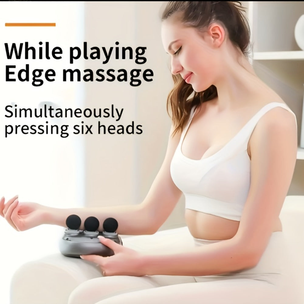 Fascia Gun Multi-Head Deep Tissue Massager – 9 High-Frequency Modes for Leg, Waist, Back & Hip Muscle Relief | Ergonomic Compact Design with High-Performance Motor for Fitness Recovery