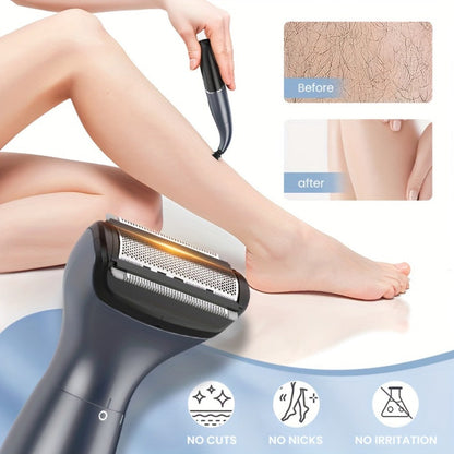 Bikini Trimmer Electric Razor for Women & Men 6-in-1 Hair Remover Kit Face Eyebrow Nose Arms Legs Pubic Wet Dry Painless Shaver Grooming Set