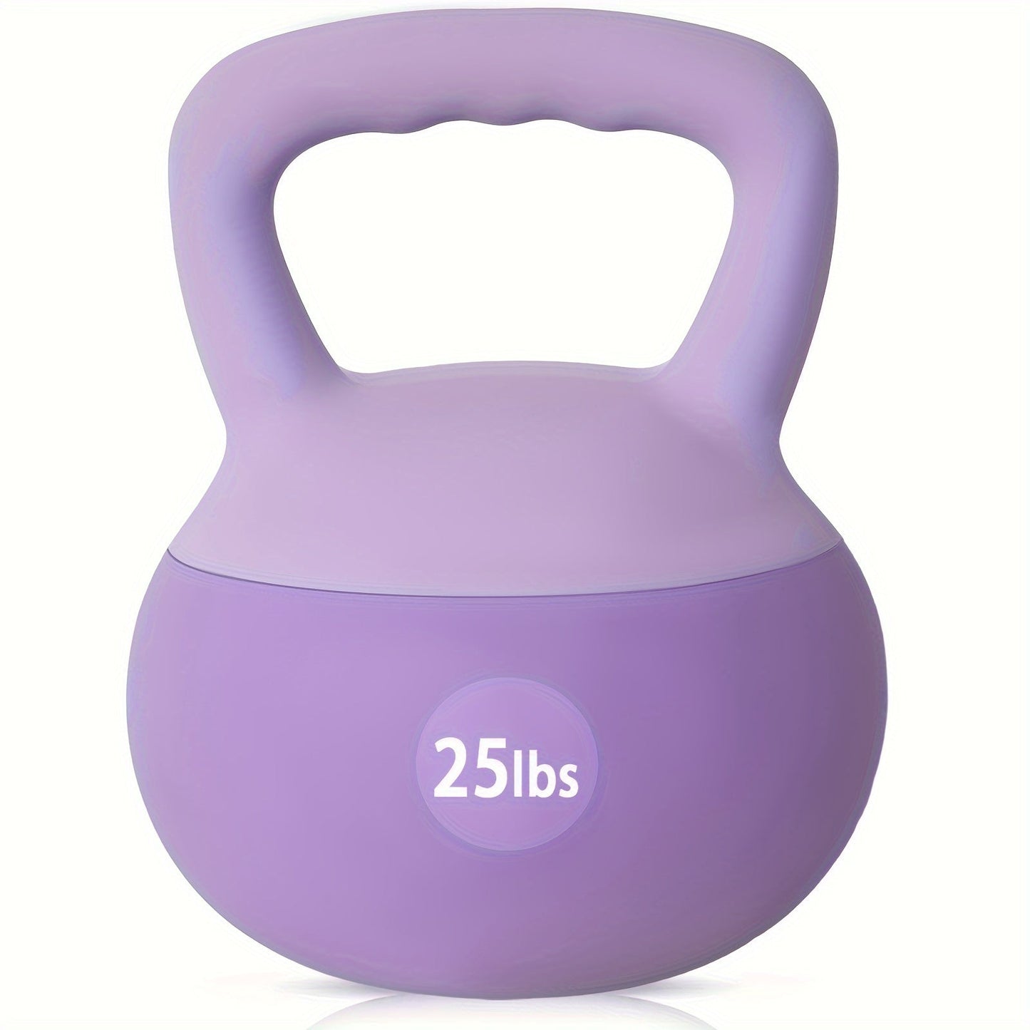 Soft PVC Kettlebell Iron Sand Filled – Wide Non-Slip Handle, 10 to 25 lbs, Safe for Home Use – Strength Training Weights for Women & All Fitness Levels, 4 Colors