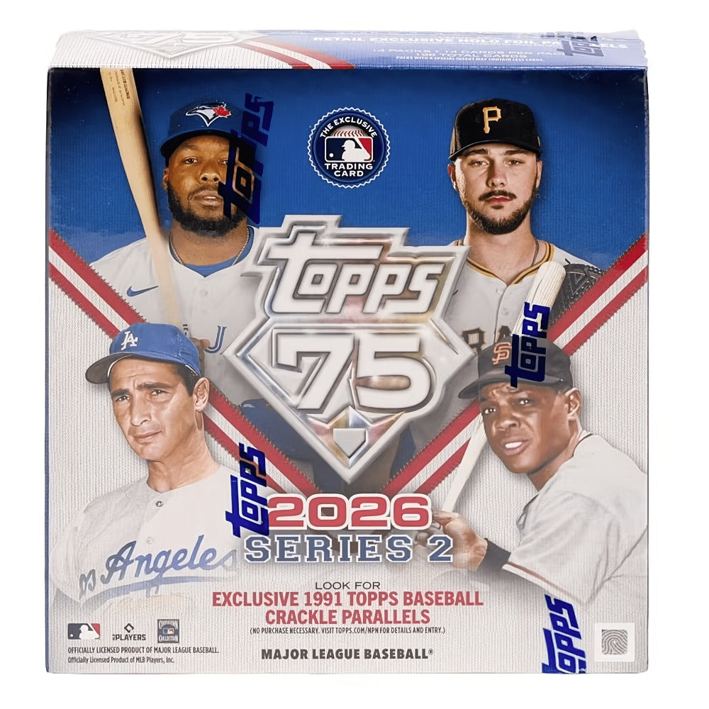 2026 Topps Series 2 Baseball Mega Box – Factory Sealed 196 Cards Topps 75th Anniversary, Look for Autos Relics Parallels & Rookie Cards, Best Collector Gift for Baseball Fans Kids Adults