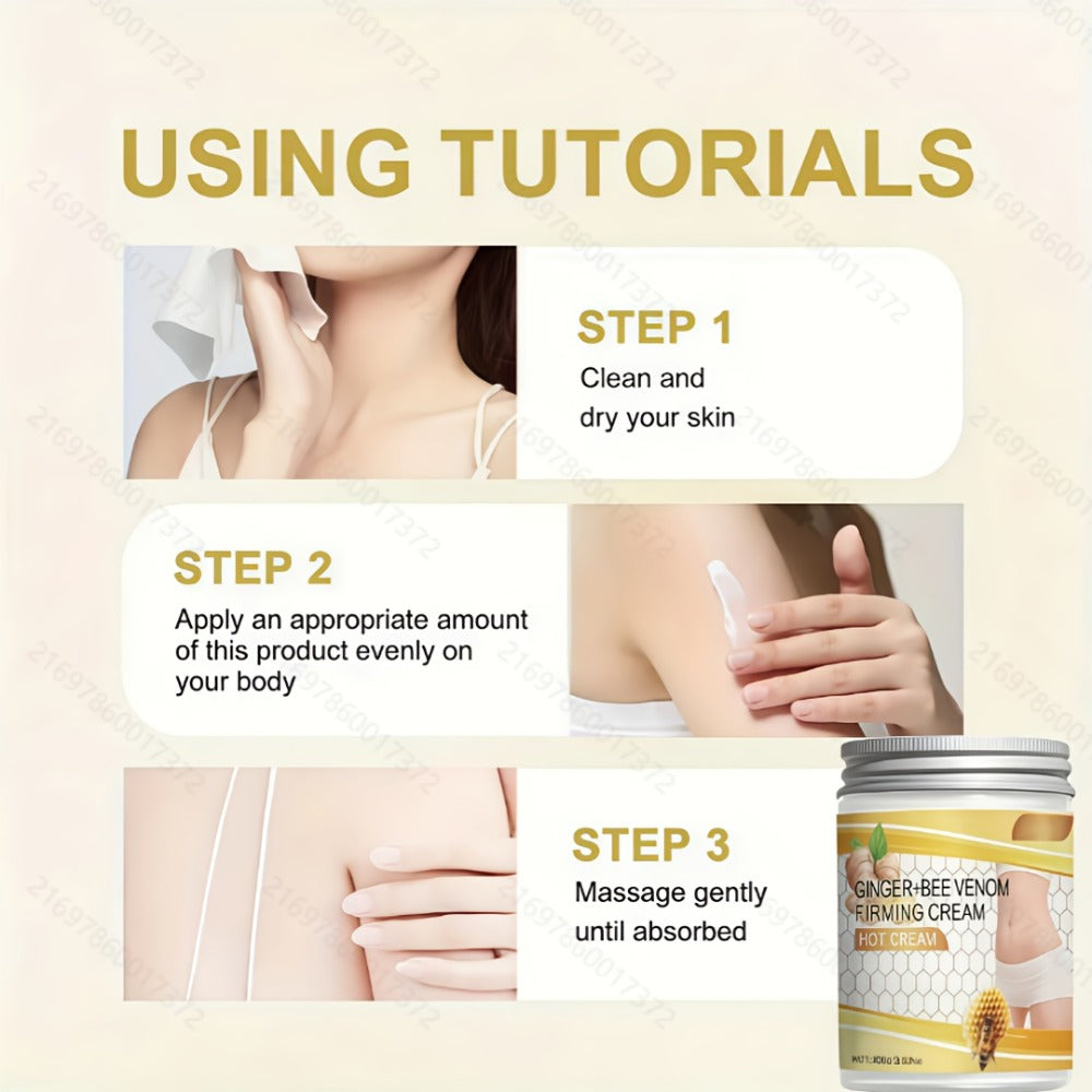 Body Firming & Tightening Cream 3-Piece Set with Bee Venom — Instant Lifting for Arms, Abdomen, Legs & Buttocks, Skin Sculpting Body Contouring Cream for Women