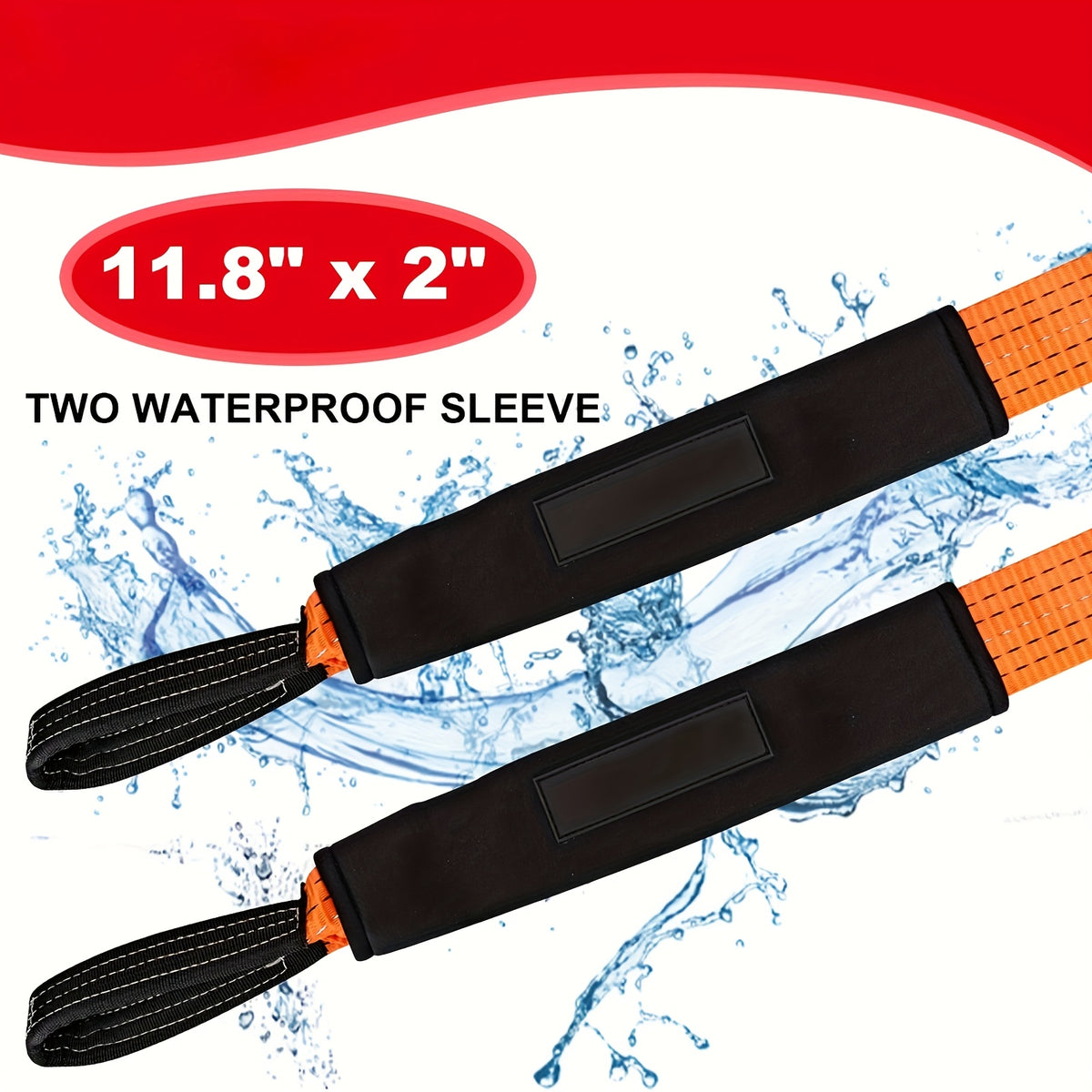2-inch X 20-foot Emergency Towing Kit with Towing Rope And 1/2 D-ring Shackles (2pcs)