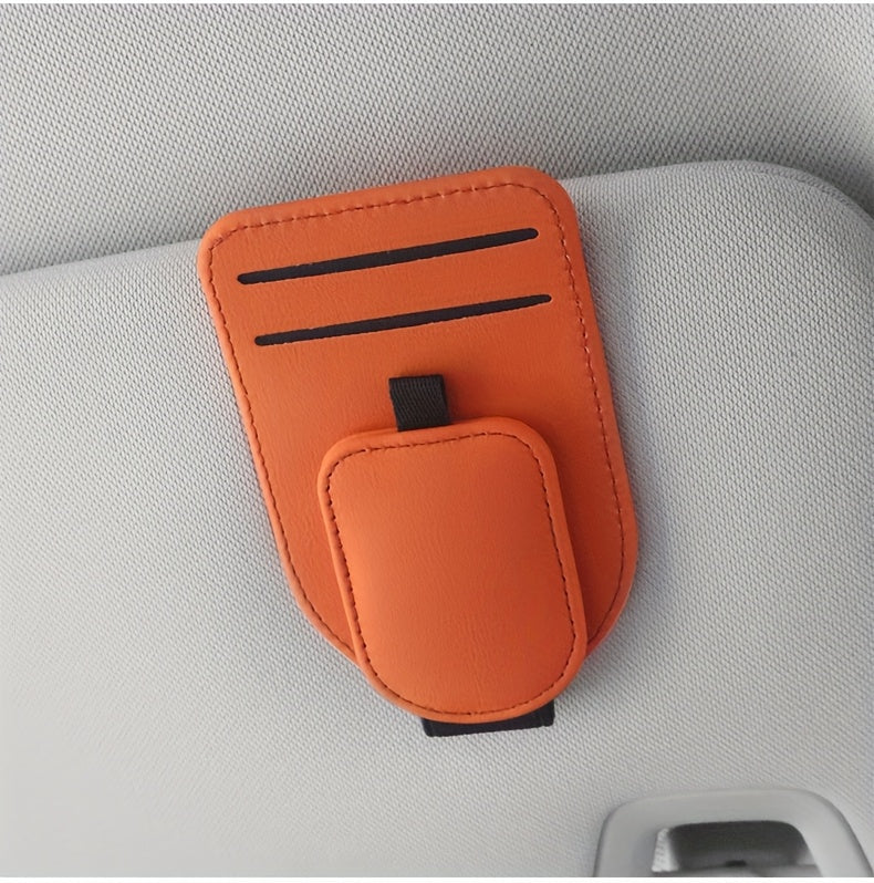 [Car Eyeglass Clip] High-Quality Car Eyeglass Clip, Multi-Functional Car Sun Visor Card Holder, In-Car Eyewear Storage Rack, Fashion Glasses Clip