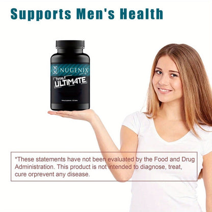 Testosterone Support Supplement with D-Aspartic Acid, Horny Goat Weed, Tribulus & Maca – Mood, Muscle Health & Vitality Booster for Men, 2 Bottle Bundle