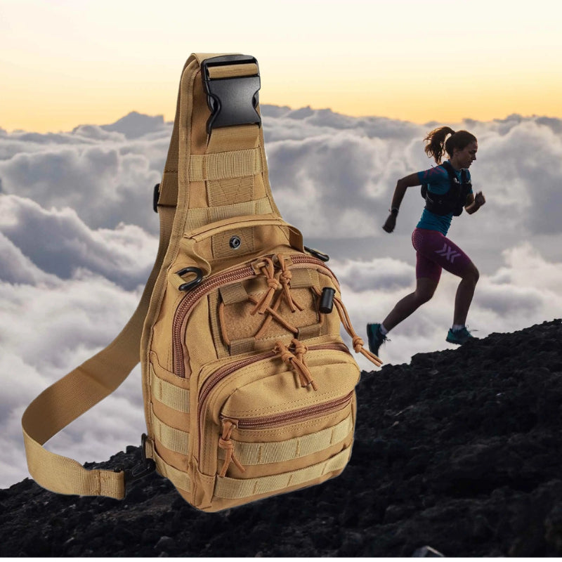 Tactical Sling Backpack – Foldable Crossbody Chest Bag for Men & Women, Large Capacity, Multi-Functional Shoulder Pack for Hiking, Travel, Fishing & Daily Commute
