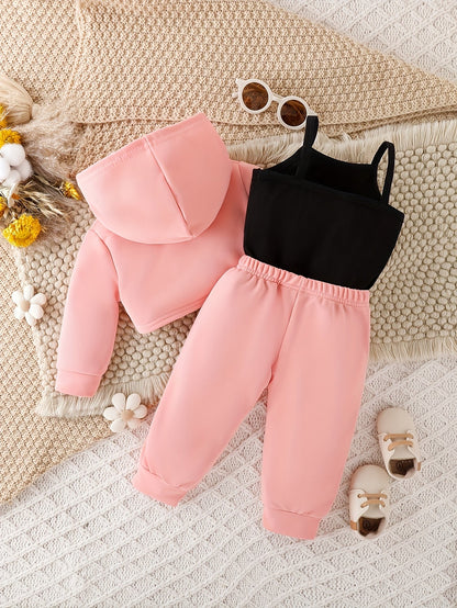 Girls' Casual Outfit Set - Sleeveless Winter