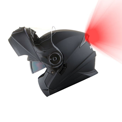 Motorcycle Modular Full Face Dual Visor Helmet Sun Shield Optional LED Tail Light: Modular901