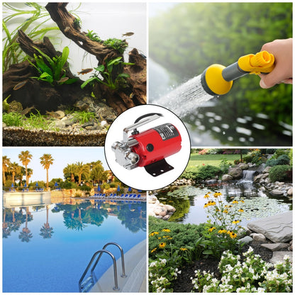 Portable Electric Water Pump 330 GPH – 1/10 HP 120V Heavy Duty Utility Pump with Hose, High-Flow Water Transfer Pump for Pool Drain, Flood Removal, Sump, Aquarium & Household Water Transfer (AC)