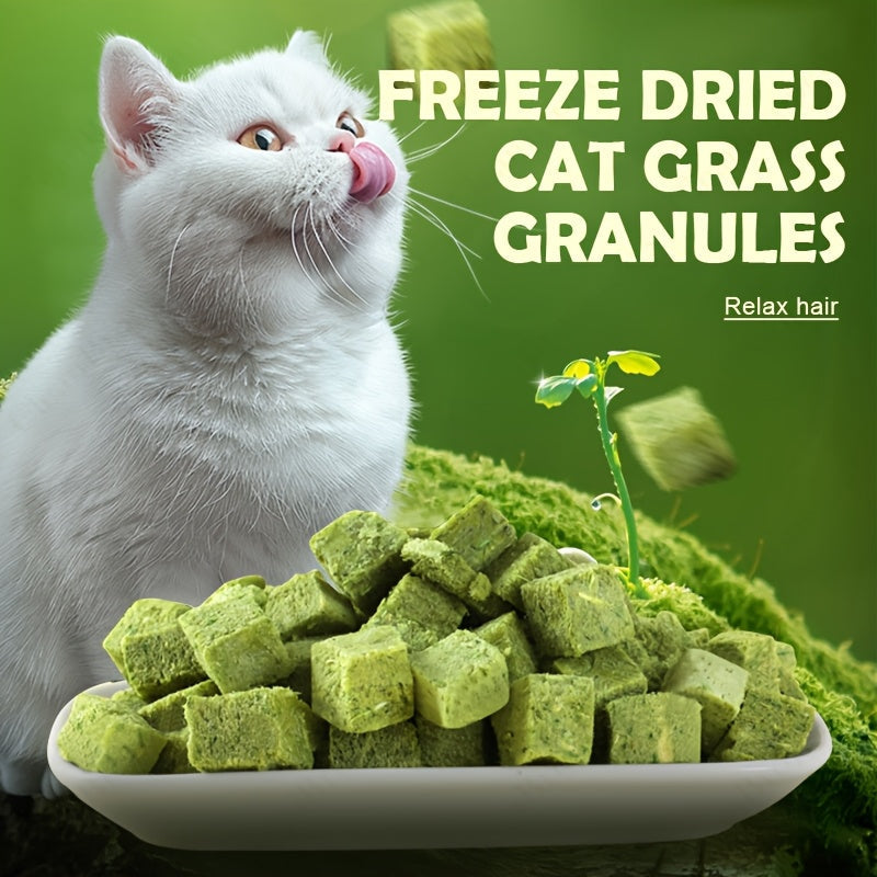 Cat Grass Freeze-Dried Granules – Hairball Relief Mint Biscuits & Molar Sticks Cat Snacks 150g 155g