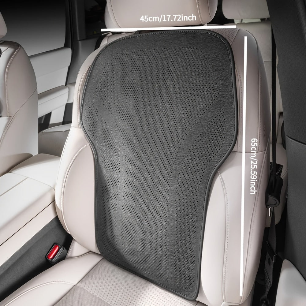 Nappa Leather Car Seat Cushion Full Surround – Non-Slip Breathable All-Season Seat Pad, Front & Rear Universal Fit for Cars SUVs, Luxury Interior Seat Cover