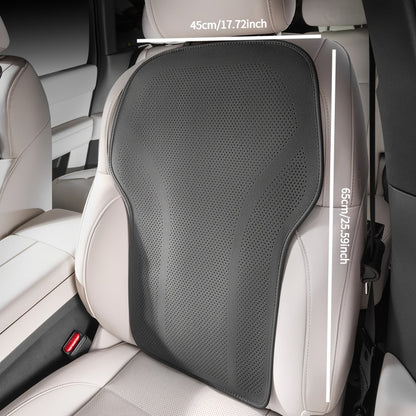 Nappa Leather Car Seat Cushion Full Surround – Non-Slip Breathable All-Season Seat Pad, Front & Rear Universal Fit for Cars SUVs, Luxury Interior Seat Cover