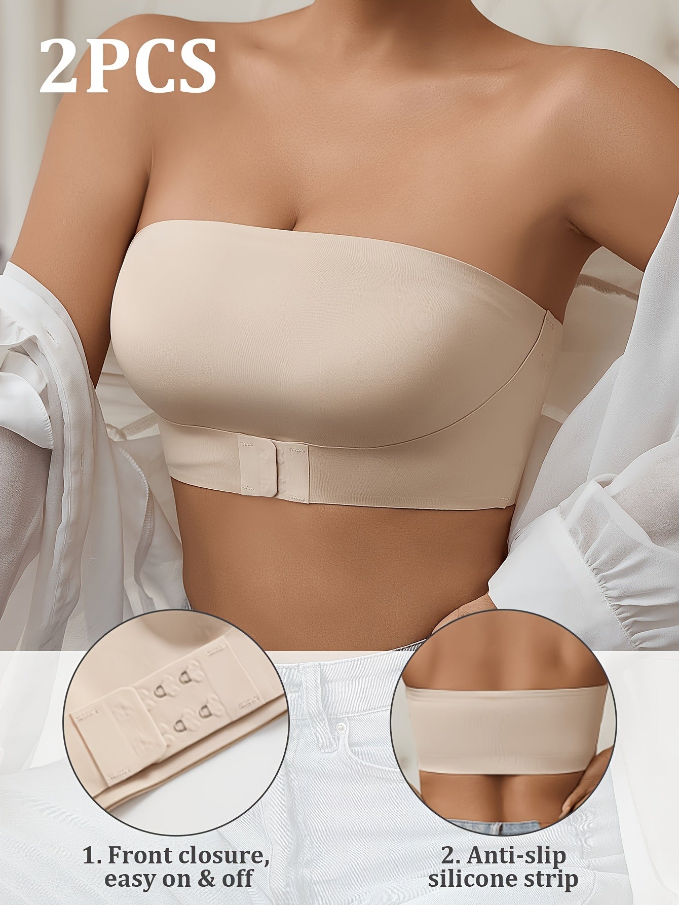 Women's Strapless Bra - Seamless Support 536677