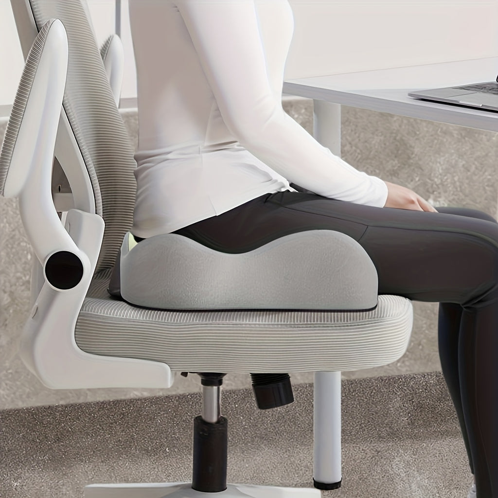 Ergonomic Memory Foam Cushions | Soft and Resilient, Contoured to Body Curves, Suitable for Wheelchairs, Car Seats, and Office Chairs, Knit Fabric, and Colors