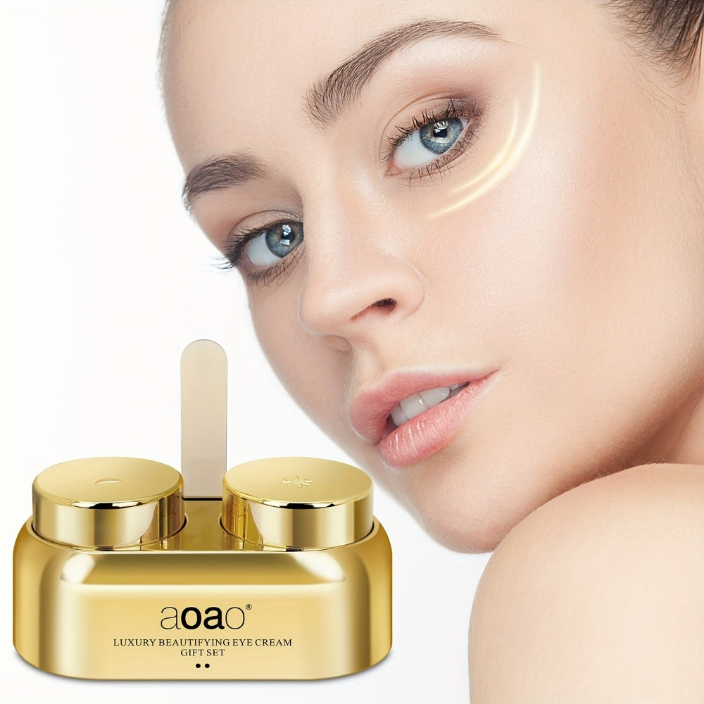 Caffeine Eye Cream Day & Night Set with Peptide, Hyaluronic Acid & Niacinamide – Firms, Brightens & Reduces Dark Circles, Puffiness & Fine Lines | Anti-Aging Eye Essence for Women & Men, All Skin Types