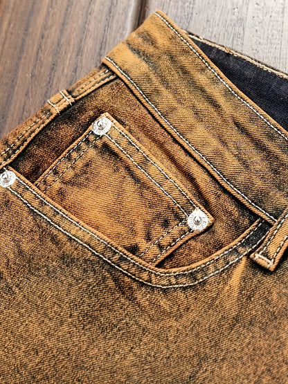Men's Straight Leg Jeans - Vintage Wash Utility Pocket