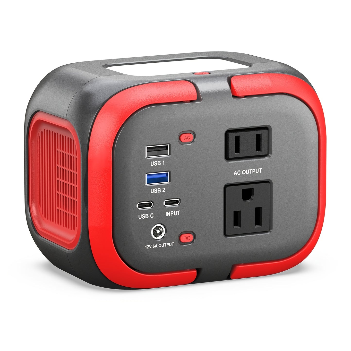 120W 97.68Wh Portable Power Station Solar Generator (without Solar Panel) Lithium Battery Fast Charger, USB C, USB QC3.0, AC Outlets, DC Output And Emergency LED Light for Camping, Hiking, Vacation, Travel, Road Trip And Home Backup Power