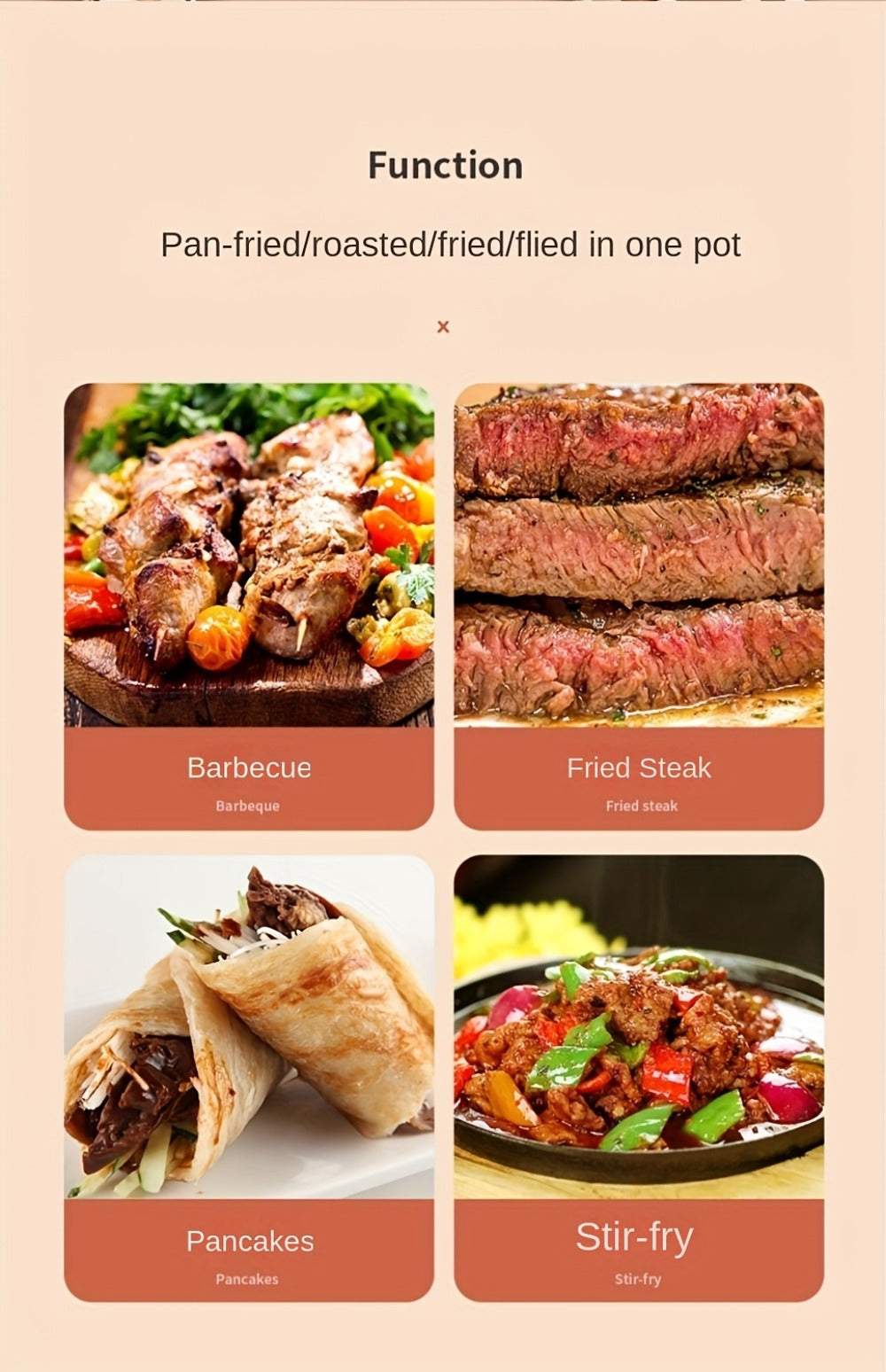 Korean BBQ Grill Pan – Round Non-Stick Multi-Functional Electric Grill Pan with Red Handle & Adjustable Settings, Home & Outdoor BBQ Pot for Family Gatherings, Available in 14.17" & 15.75"