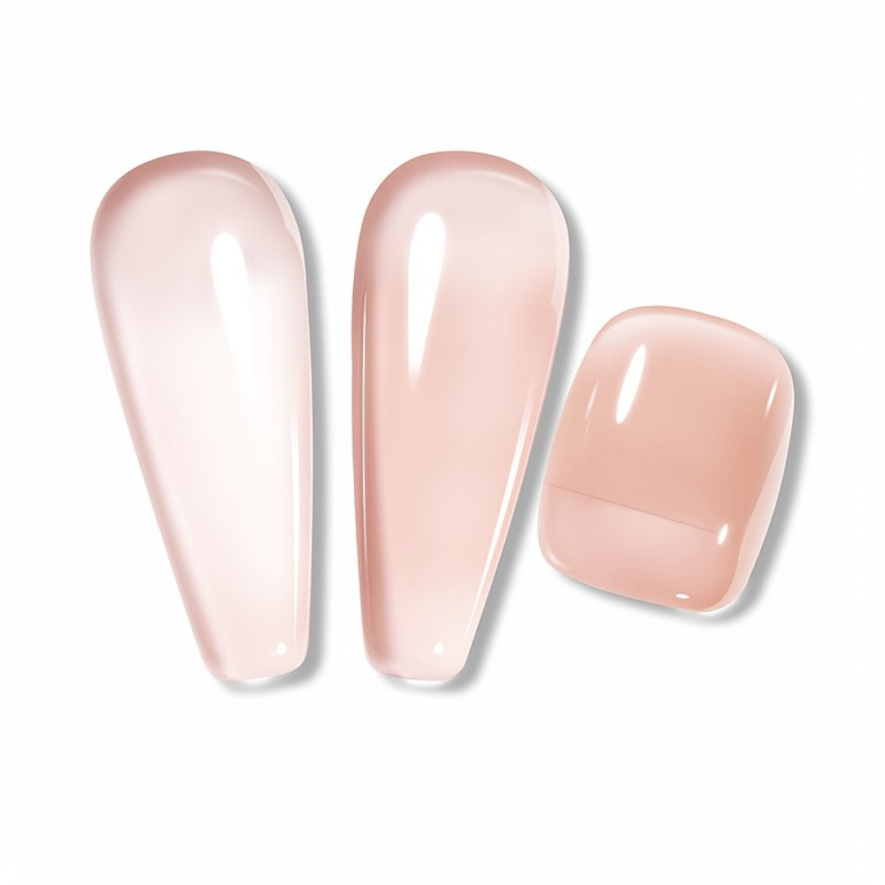 Nude Jelly Gel Nail Polish 10ml Skin Tone Transparent Finish – Semi-Permanent Soak-Off UV LED 30-Day Wear, Jade Nail Art Minimalist Natural Look for Women, Shades JN05 JN68 JN75 JN76