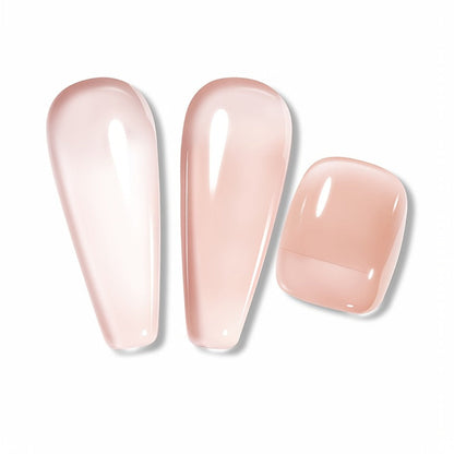 Nude Jelly Gel Nail Polish 10ml Skin Tone Transparent Finish – Semi-Permanent Soak-Off UV LED 30-Day Wear, Jade Nail Art Minimalist Natural Look for Women, Shades JN05 JN68 JN75 JN76