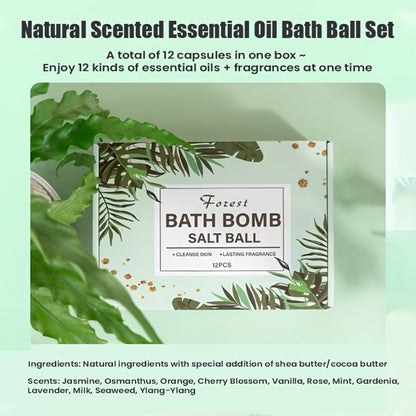 Bath Bomb Gift Set 12 Pack Extra Large - Mixed Essential Oil Bubble Bath Balls with 12 Aromatic Scents, Luxury Spa Fizzy Bath Bombs for Women Men, Birthday Christmas Valentine's Day Gift