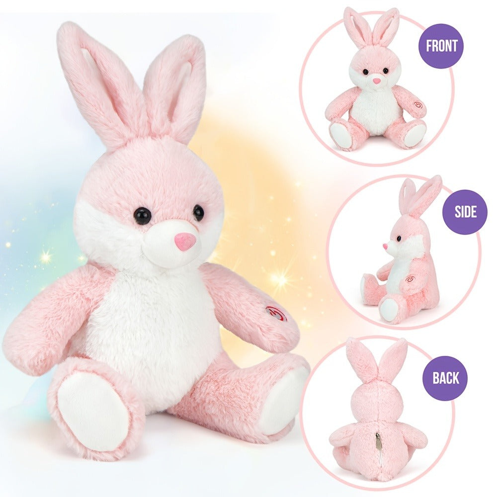 LED Glow Bunny Stuffed Animal 8 & 12 Inch Kawaii Rabbit Plush Toy — Soft Night Light Easter Bunny Plushie for Kids Girls Boys, Birthday Easter Christmas Valentine Holiday Gift