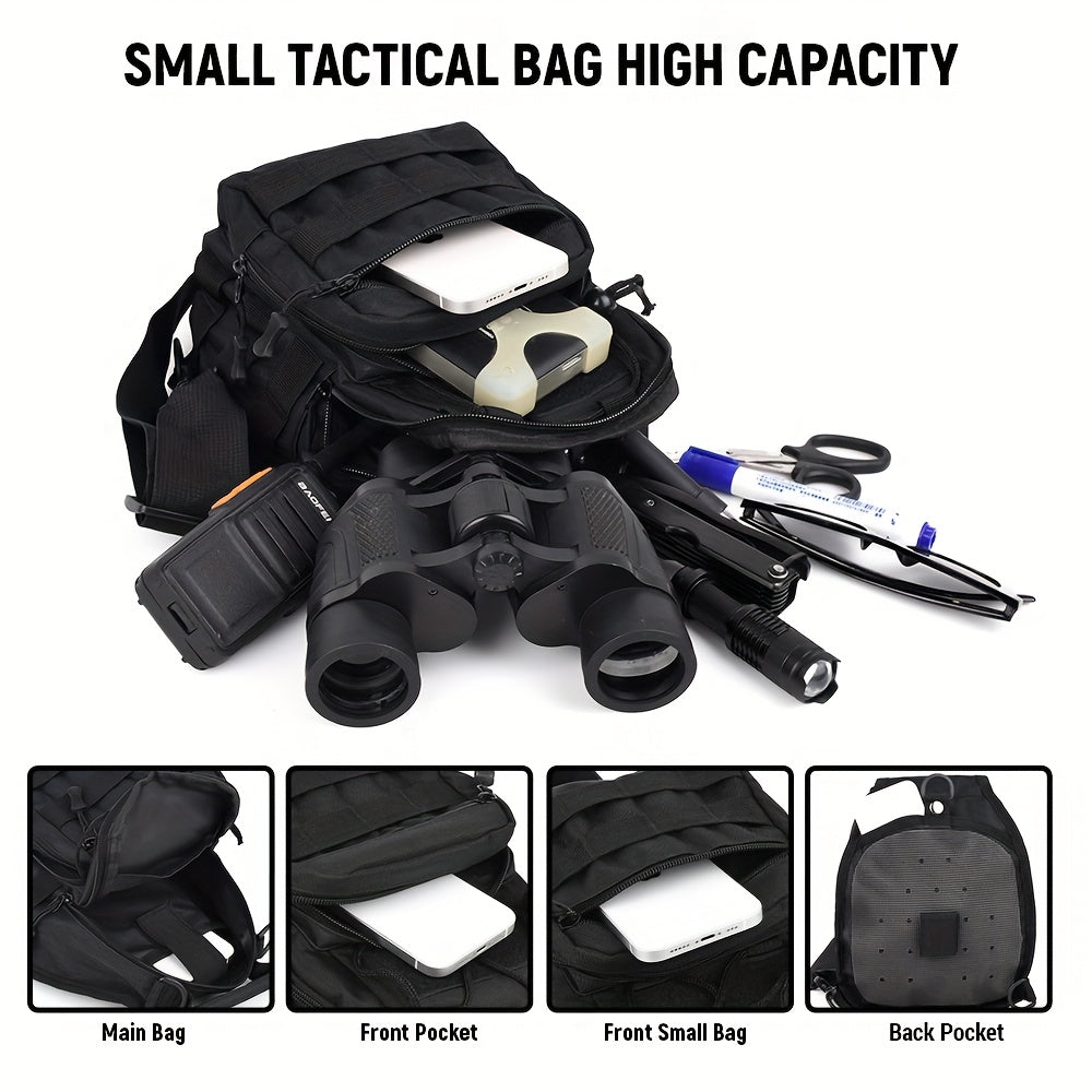 Tactical Sling Backpack Lightweight Military Shoulder Bag – Cycling, Sports, Travel & Daily Use, Zipper Closure, Available in Green, Black, Khaki, Desert, Grey & Jungle Camo