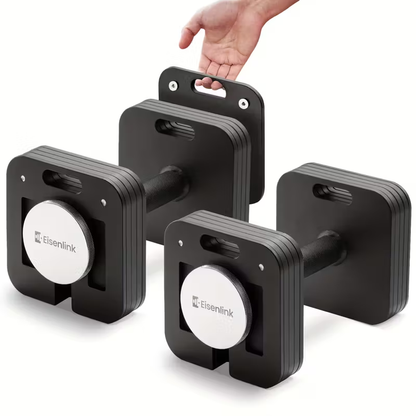 Quick-Lock Adjustable Dumbbell Set 10–80LB – 5LB Increments Square Weight Plates for Home Gym Fitness, Compatible Longer Screws & Add-On Plates Available