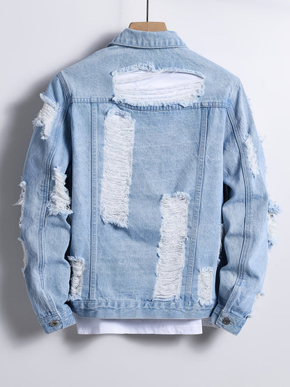 Men's Versatile Denim Pullover Coat