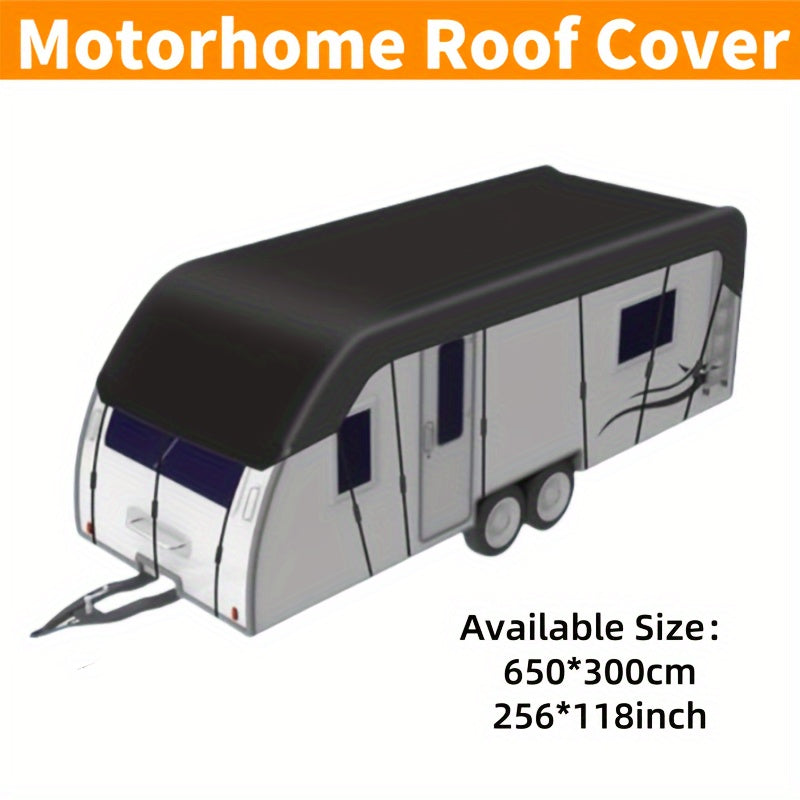 RV Roof Cover for All Motorhomes, Travel Trailers, Campers, Caravans - Polyester Fiber Protective Cover with UV, Dust, Snow, Frost, Leaf Protection - Includes Lightweight Storage Bag