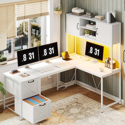 Office Desk shown in the White option