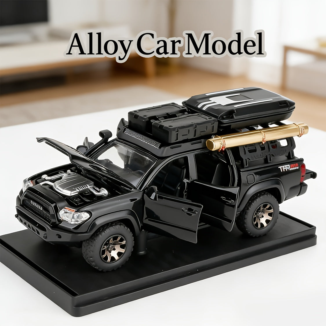 1:32 Scale Toyota Off-Road Die-Cast Model Car with Openable Doors – Zinc Alloy High-Detail Static Display Replica | Collectible Desktop Ornament | Birthday Holiday Gift for Car Enthusiasts