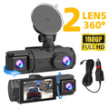 1080P HD Front And Cabin Dual-Camera Dash Cam, Equipped with 2-Inch IPS Screen, 170° Front Wide Angle And 140° Rear Wide Angle, ADAS Driving Assistance, G-Sensor, Loop Recording, Night Vision, 24-Hour Parking Mode - Sd Card Not Included